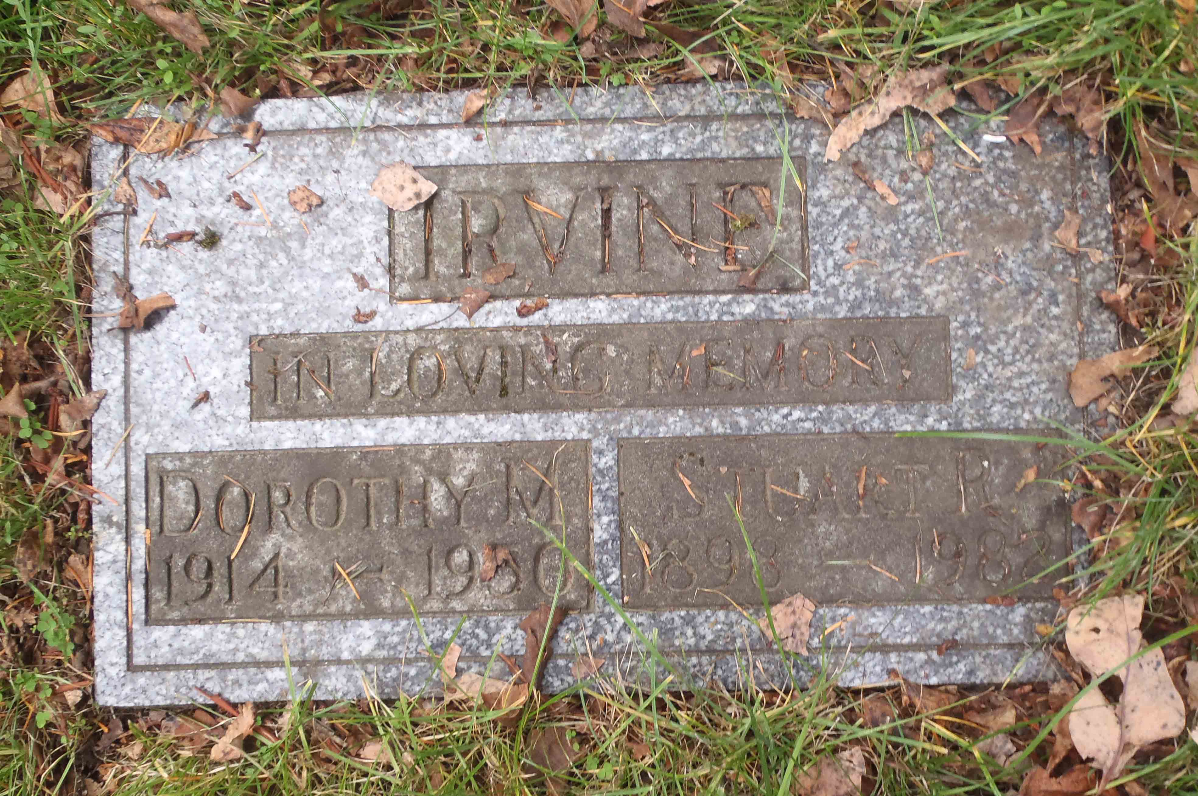 Stuart R. Irvine grave marker